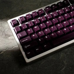 Vior Glitter Purple Translucent Keycaps Cherry profile PBT Double shot Keycaps for MX Switches Mechanical Keyboard Alice 7u