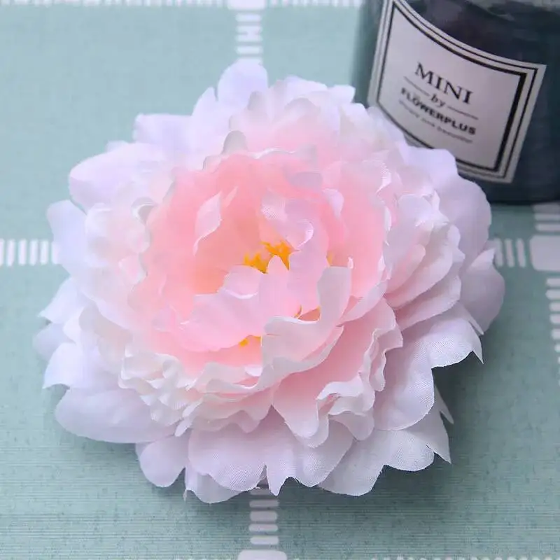 

15PCS/Lot Large Artificial Happy Flower Head 13CM Silk Blooming Peony Wedding Flowers Wall Floral Party Home Decorative