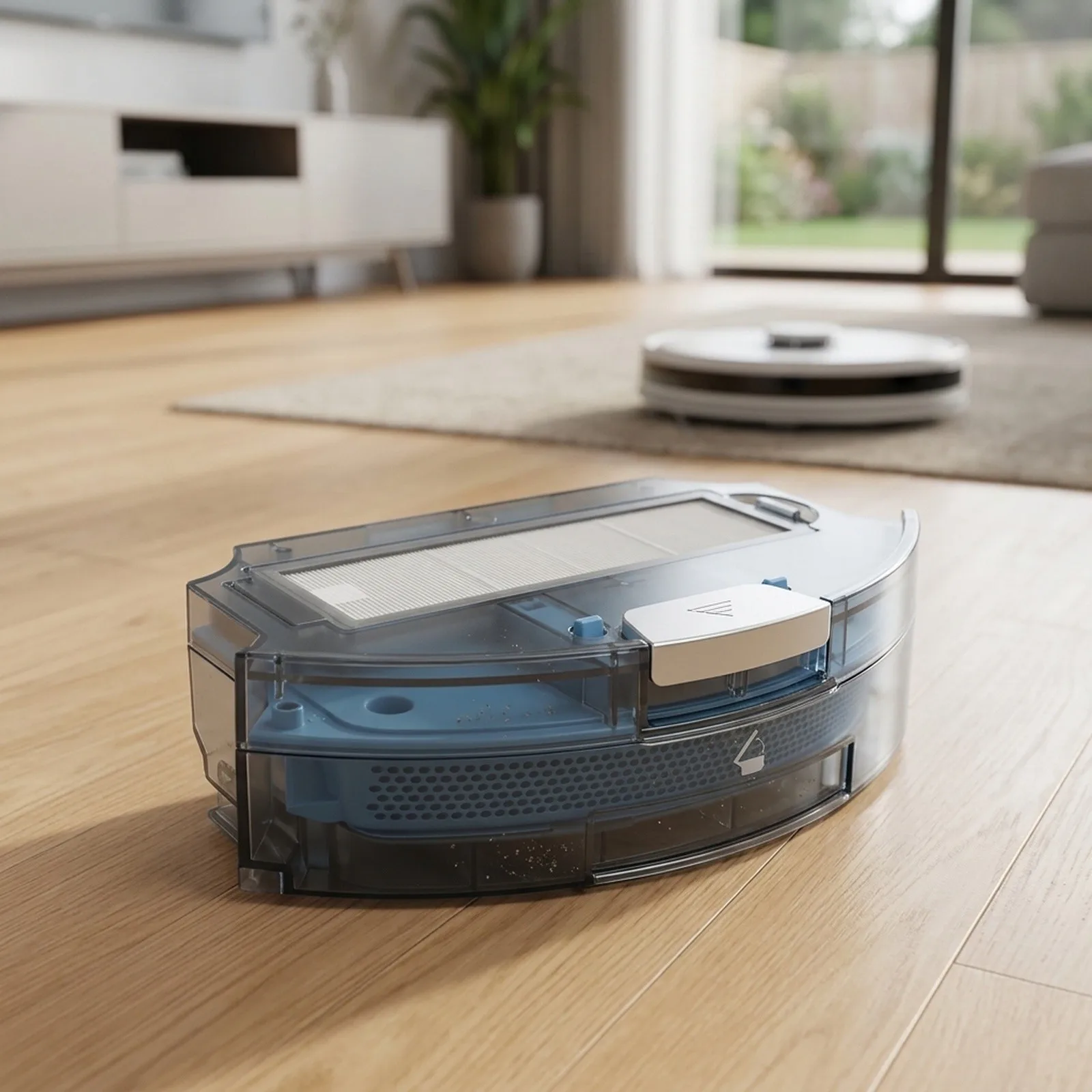 Transparent Dust Bin For ILIFE  A80plus A80max Robot Vacuum Cleaner Anti-Clog Easy Empty Replacement Part