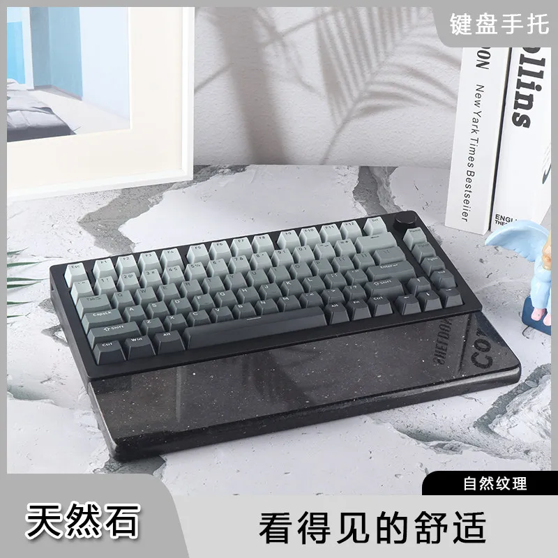 Natural Marble Keyboard Wrist Rest  Customization Personality Comfortable Palm Rest for 60/65/87 Game Mechanical Keyboard Gifts