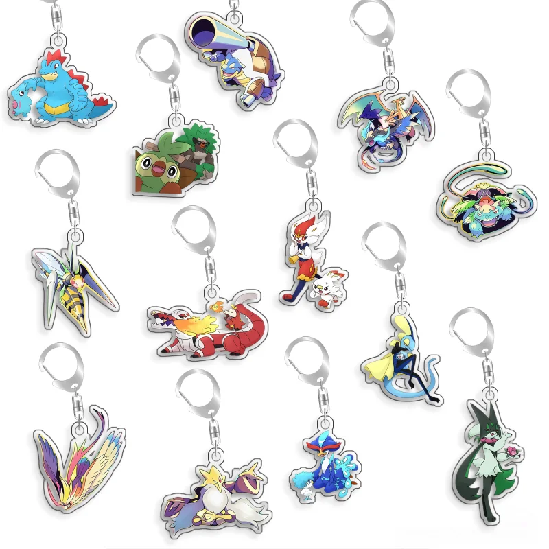 Llavero de acrílico de 5 cm con diseño de Pokémon Elf Qikachu, Meowscarada, Cramorant, Hydreigon, Mawile, hecho a mano, estilo anime, bonito, para regalo