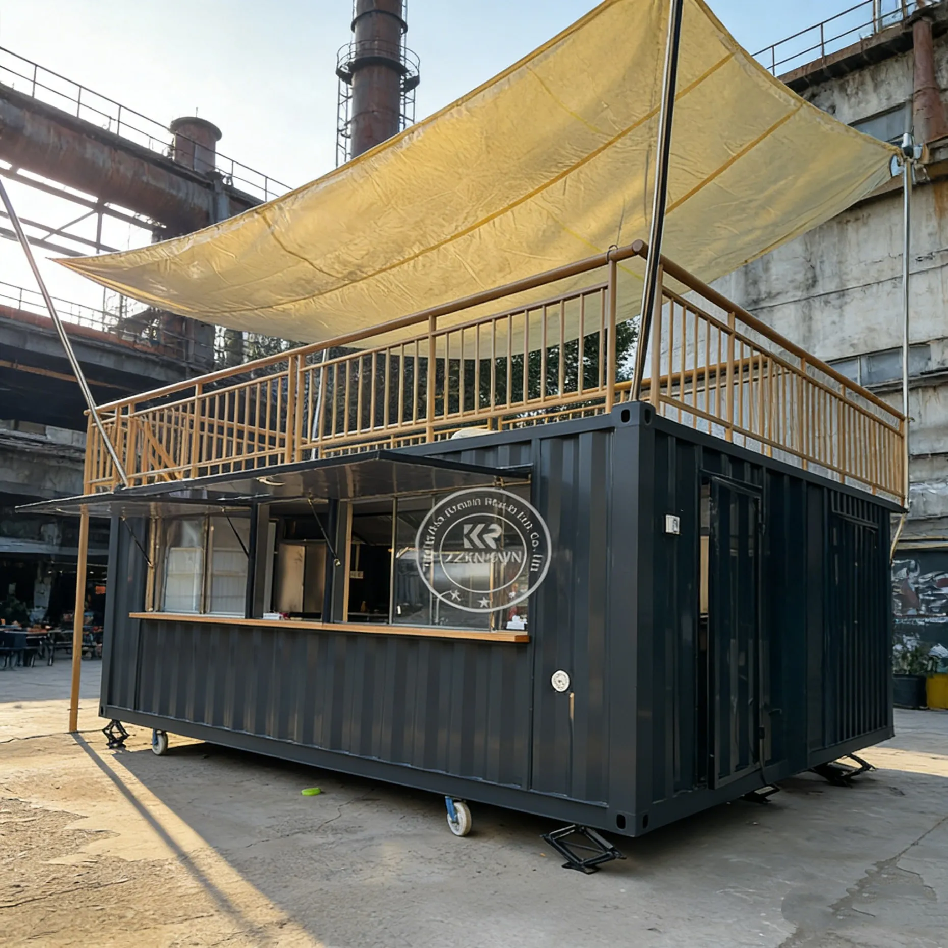 

Лидер продаж 2026 года: Складной контейнерный бар / Мобильная кофейня из транспортного контейнера