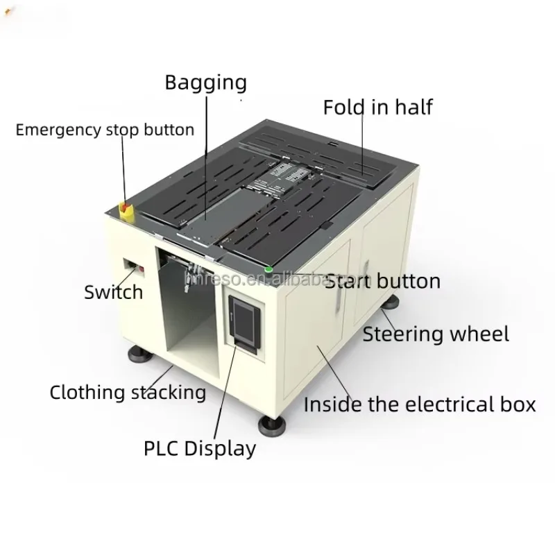 Automatic Shirt Folding Ironing Machine for Towels T Shirts Clothes Commercial Laundry Garment Folding Equipment
