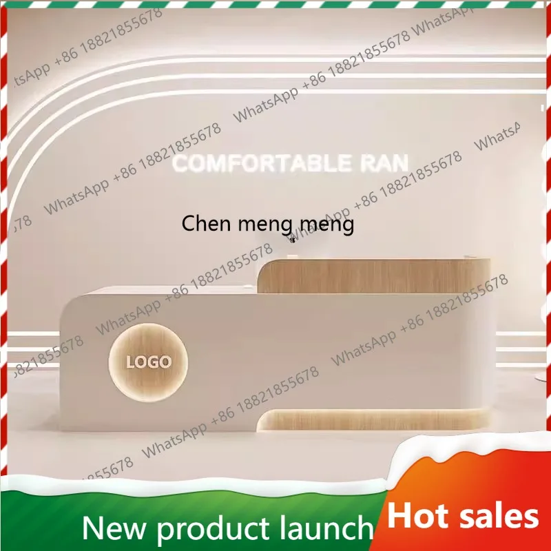 

Paint reception reception beauty salon cashier bar light luxury high sense checkout page counter