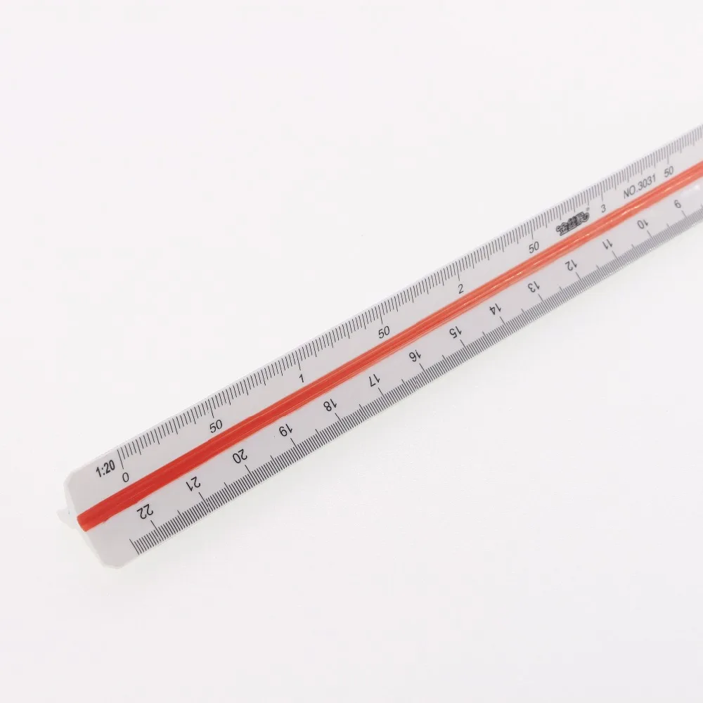 30cm Architect's Scale Ruler Three-sided Plastic Ruler Used By Architects Small Scales #3031