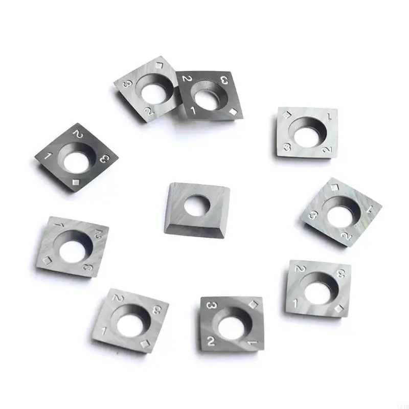 

Y51B 10pcs / Pack 15mm Square Steel Cutter Knives Blade 15x15x2.5-30° R150 with Screws Environmental Protect