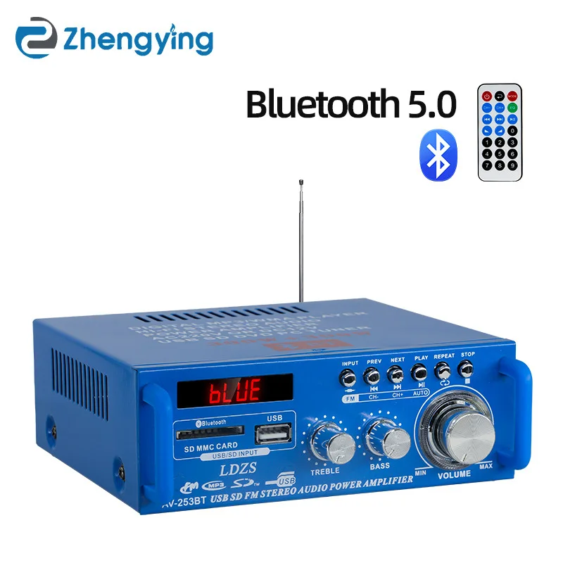 

HiFi Digital Bluetooth Amplifiers Sound SD USB plug-in truck HIFI speaker high-power amplifier Remote Control