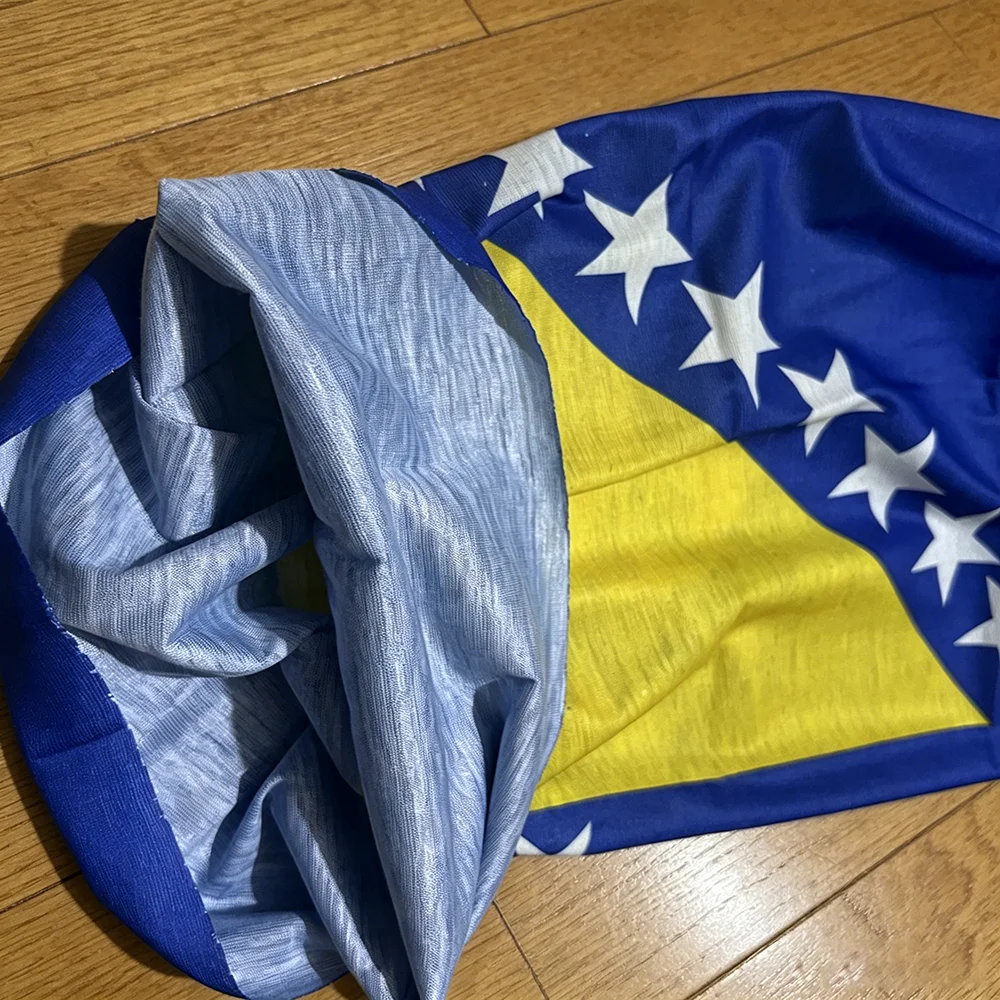 Bosnia and Herzegovina mask Flag 20x45cm fans' seamless magic headscarf cycling windproof mask Banner Event Garlands decoration