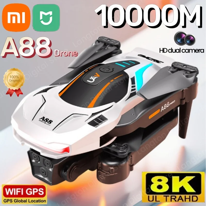 Xiaomi A88 Drone 8K Professional GPS Dual Camera 5G Obstacle Avoidance Optical Flow Positioning Brushless Upgraded RC Toys New