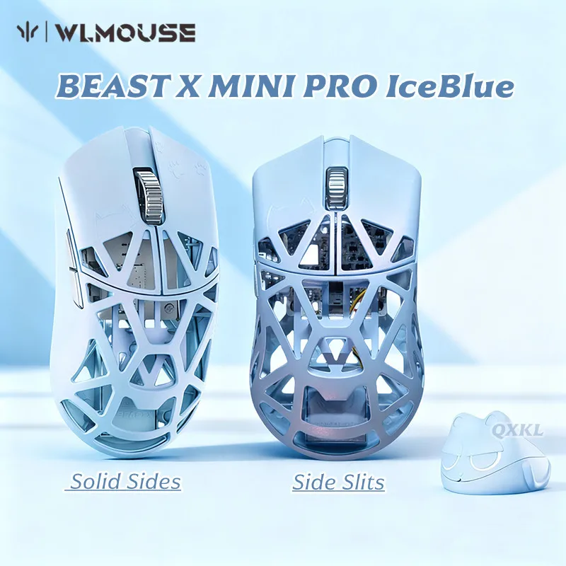 ماوس ألعاب WLMOUSE BEAST X MINI PRO IceBlue Omron خفيف من سبائك المغنيسيوم ماوس ألعاب لاسلكي FPS خفيف الوزن 39 جرام