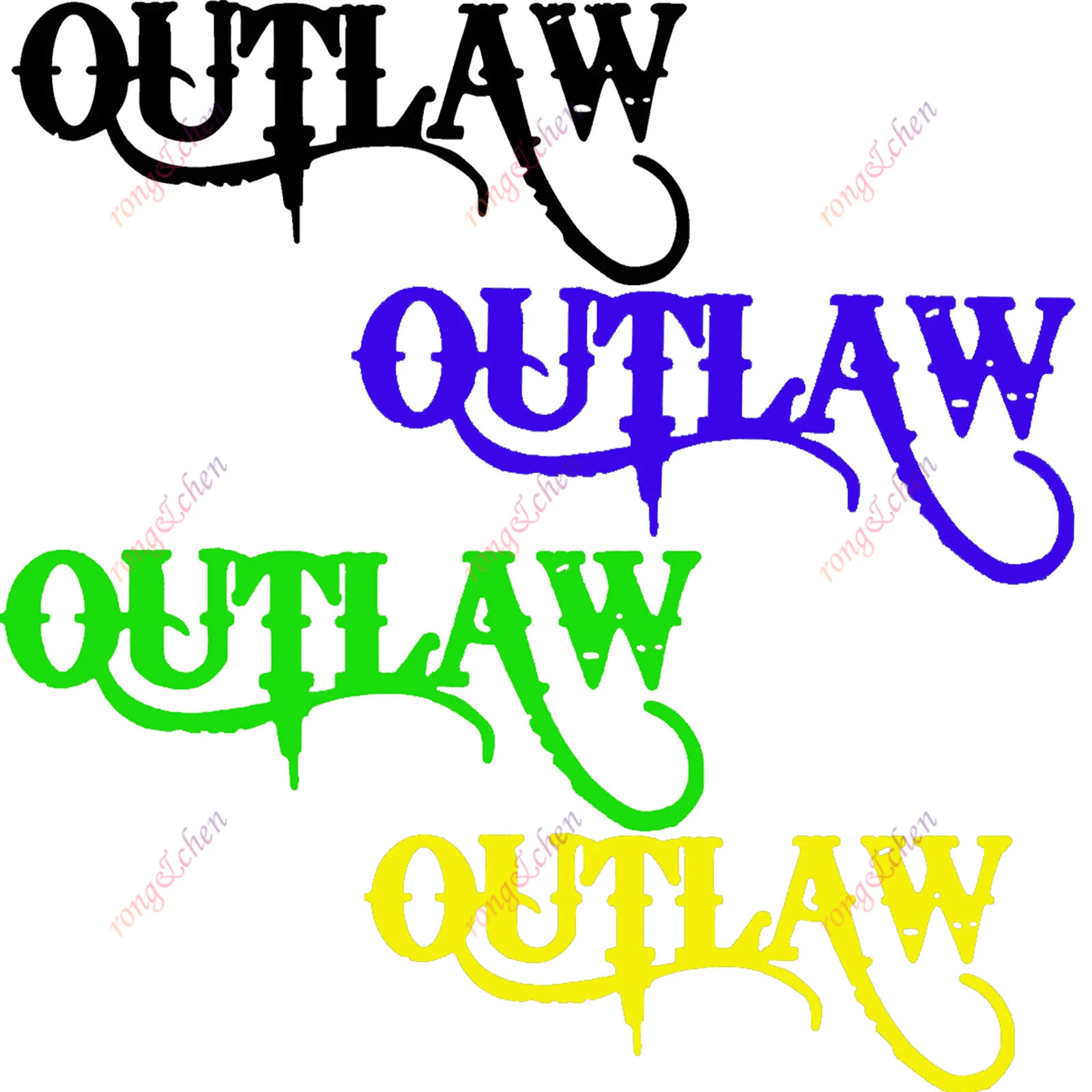 

Funny Car Sticker OUTLAW for Car Motorcycle Racing Helmet Laptop Trunk Body Car Window Surfboard Waterproof PVC Vinyl Decals