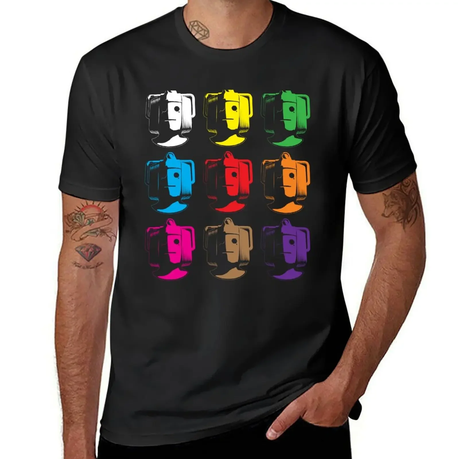 

Cyberman pop art T-Shirt boys whites Luxury man anime clothes valentines boutique clothes mens t shirts pack