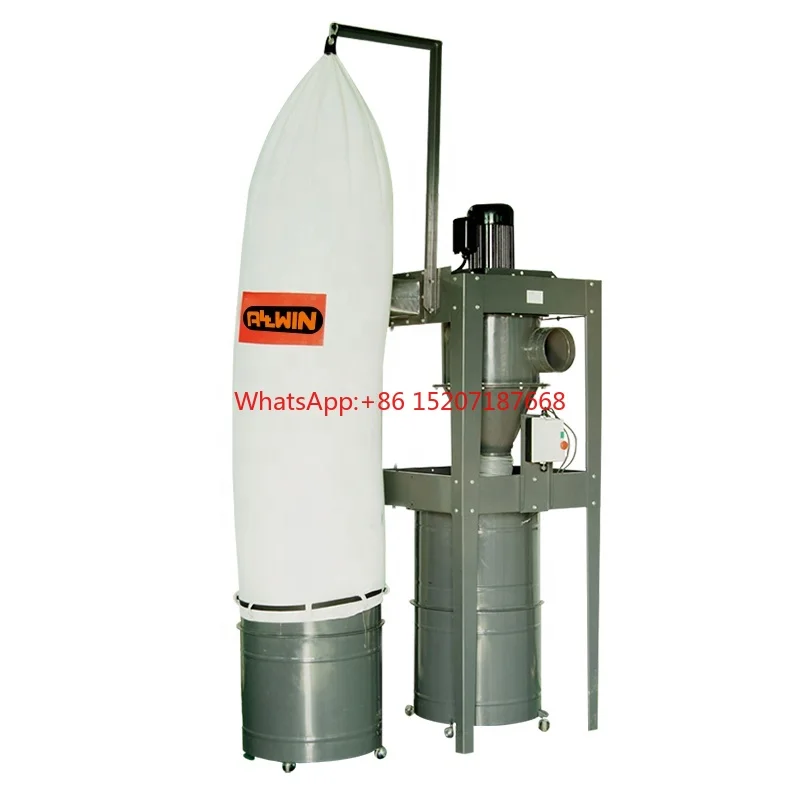 

Woodworking Central Cyclonic Dust Collection System Steel Drum Dust Collector for Workshop