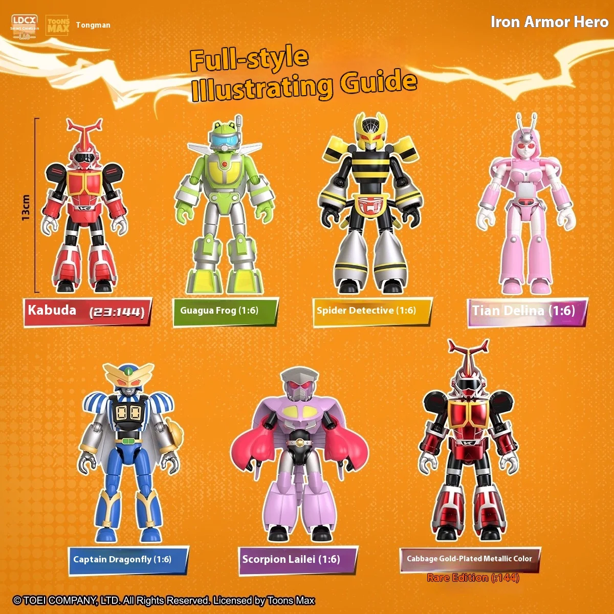 Nuevo en Stock Kabutack figura de Anime Deformable serie B junta de aleación Spidon Ganiran capitán Tonborg figuras de acción de juguete regalo para niños