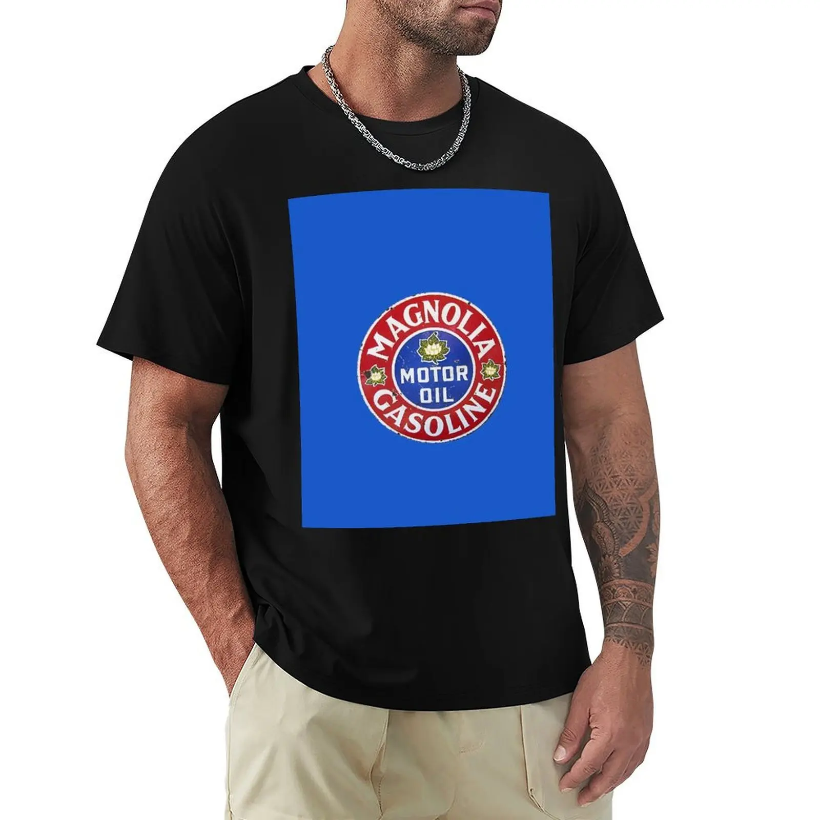 MAGNOLIA MOTOR OIL T-Shirt Big and Tall Casual T-Shirt