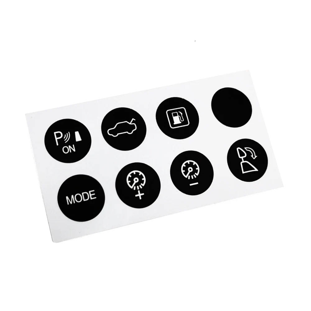 Parking Sticker Cruise Button Decal Car Button Repair Black Overlay Reduced Light Penetration Illuminated Lettering