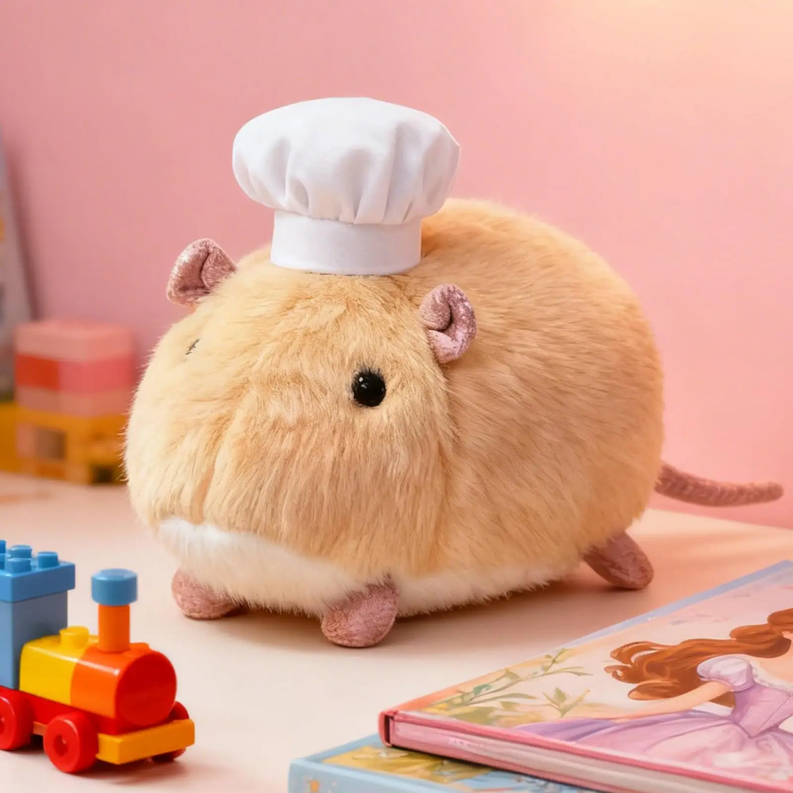 

Stuffed Mouse Chef Mouse Plush Squeeze Toy Fidget Stuffed Animal Desk Ornament for Office Workers Students Kids Adults Birthday