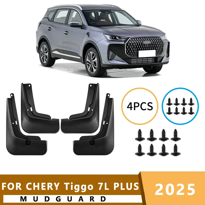 

Mud Flaps Fit for CHERY Tiggo 7L PLUS 2025 Mudguards Tire Fenders Splash Proof Accessories Wheel Guards 4ps