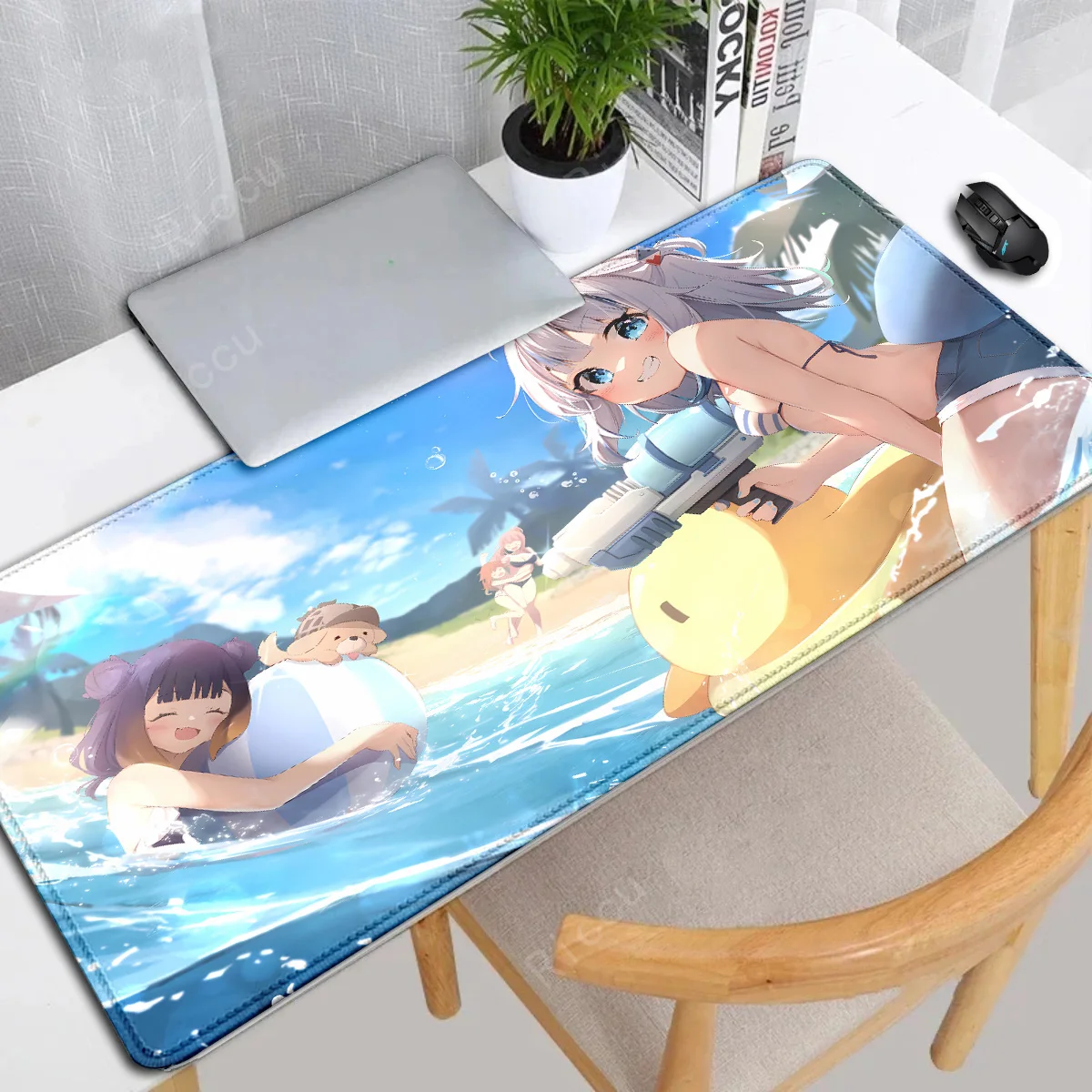 

Gawr Gura Hololive Anime Girl teclado mouse pad Gaming mousepad Speed Desk Mat Laptop Gaming Mats For Office Carpet Desk Acces