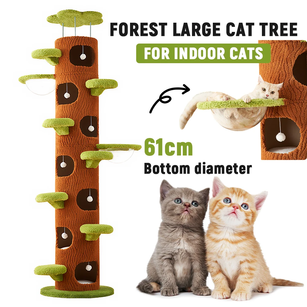 

Forest Large Cat Tree with Sisal Scratching Pad Cat Climbing Frame Super Large Cat Tree Tower for Indoor Cats Adults