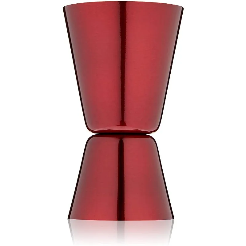 4Pcs Red Portable Cocktail Shaker Kit, Stainless Steel Bar Tools Double Jigger Lid, Mini Martini Mixing Set For Outdoor Travel B