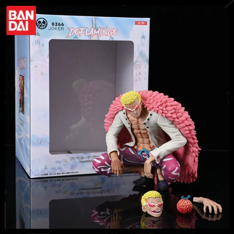 New 16cm Bandai One Piece Anime Figure Donquixote Doflamingo With Devil Fruit Variable Action Model Pvc Desktop Collection Gift