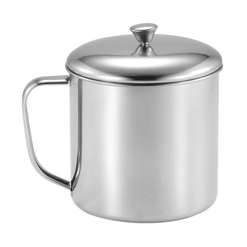

1pc Stainless Steel Water Cup with Lid Handle Multipurpose Mug for Coffee Milk Juices Beverages Gift Kitchen Barware