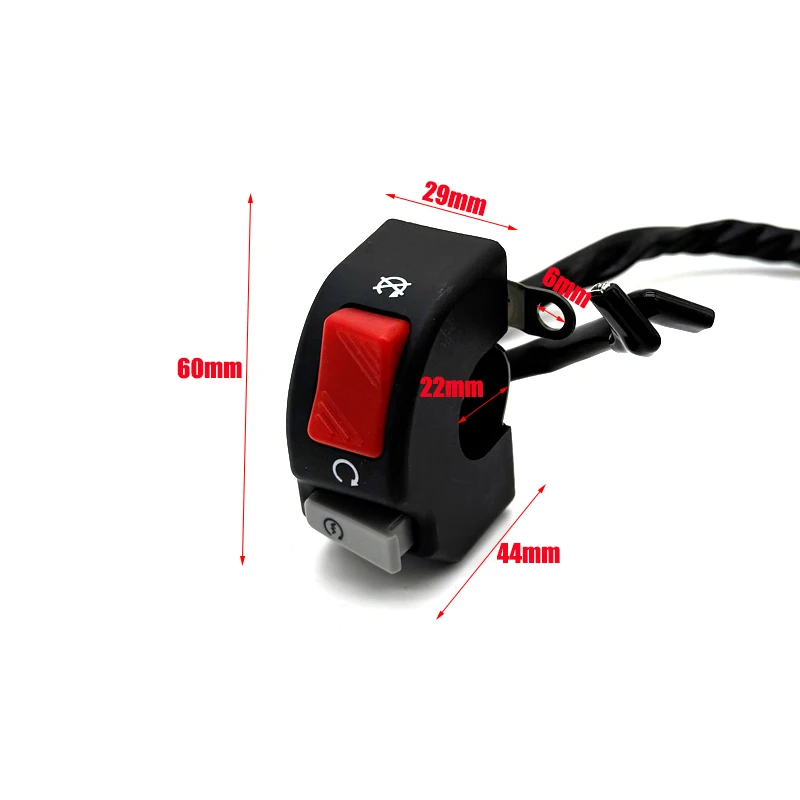 22mm Motorcycle Switches Handlebar Headlight Horn Start Switch ON OFF Button For Motorbike ATV Electric Bike Scooter E-bike