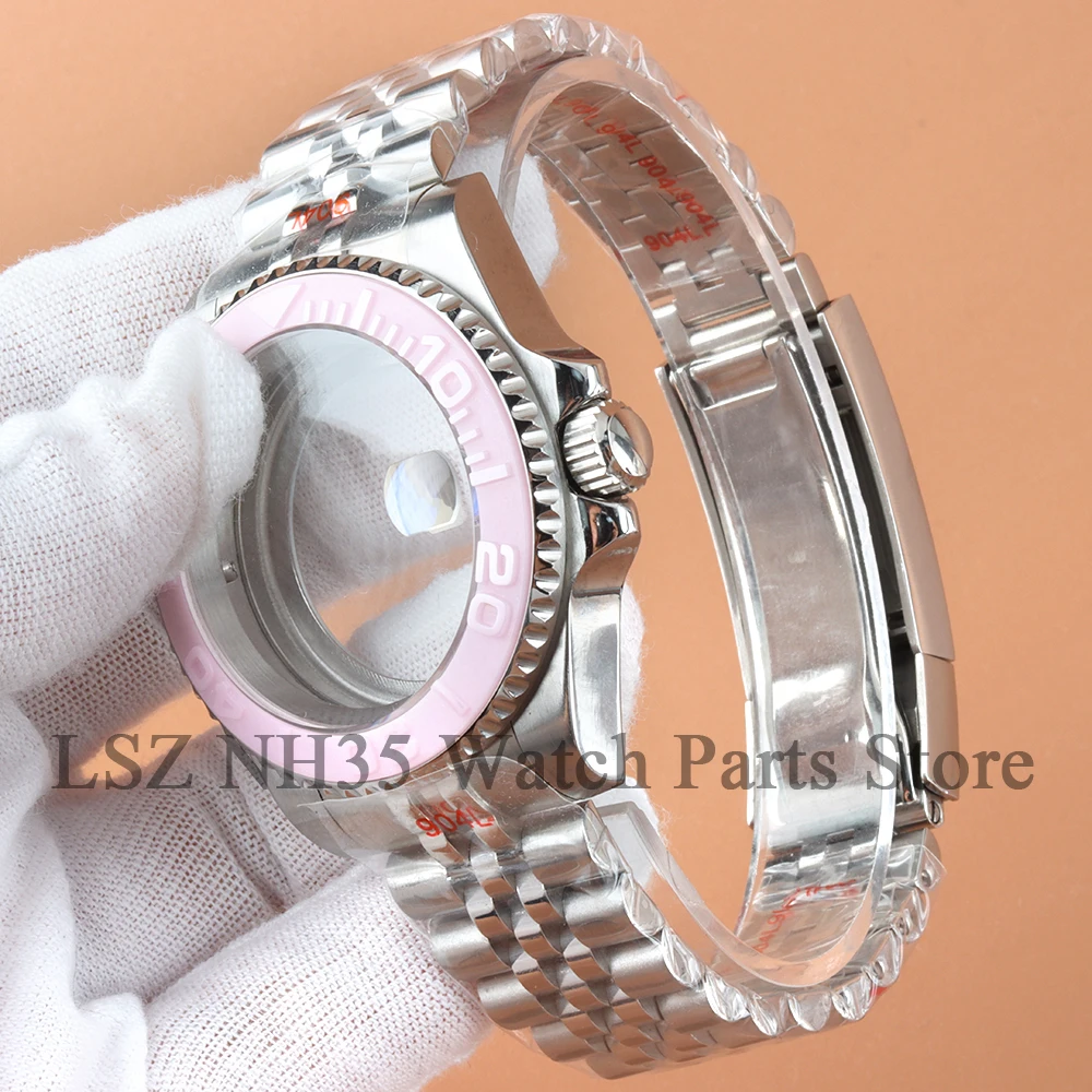 ตัวเรือนนาฬิกา 40 มม. สายจูบิลี่สแตนเลสสตีล 316 สำหรับกลไก Seiko Nh34 Nh35 Nh36 Nh38 หน้าปัด 28.5 มม. ตัวเรือน YACHT-MASTER