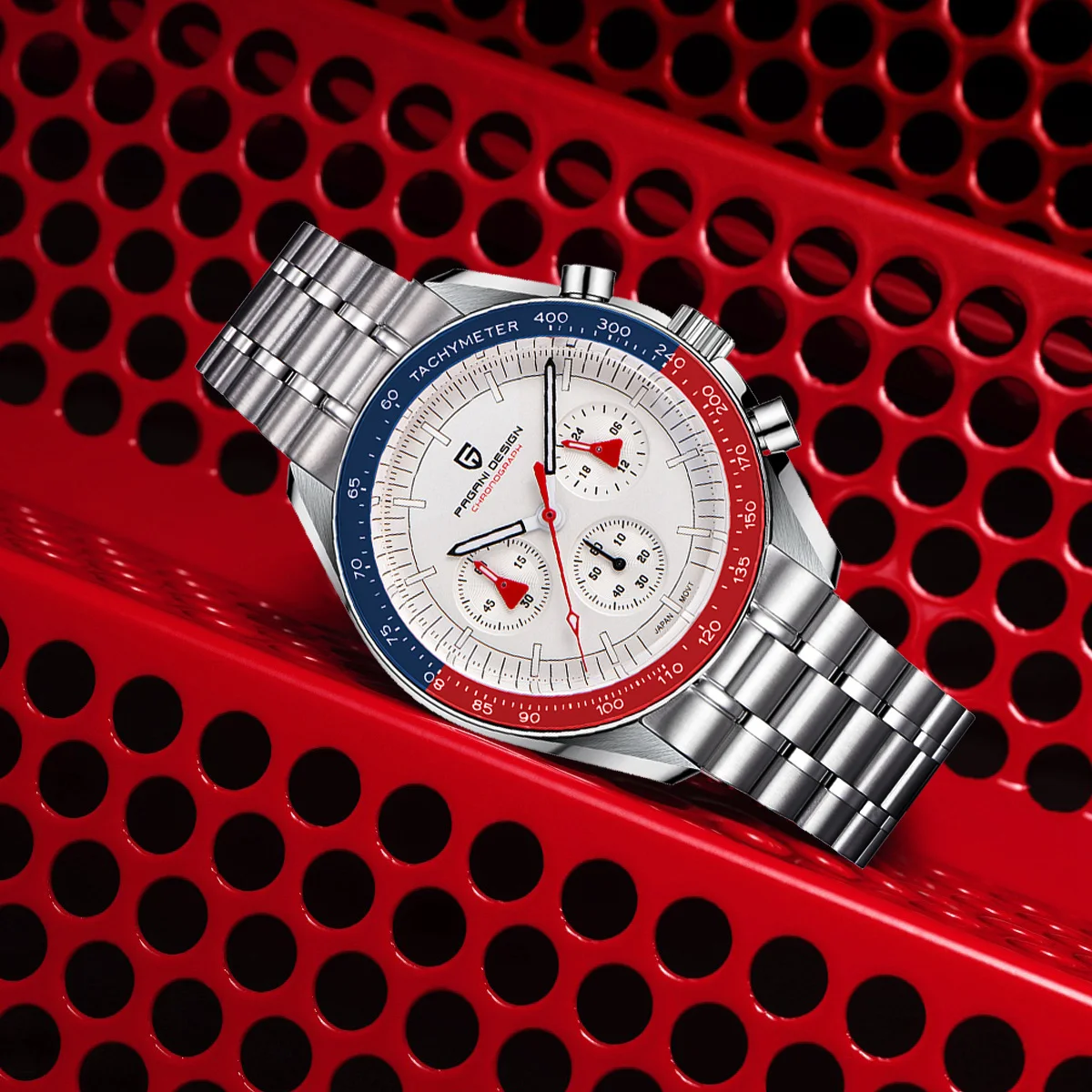 PAGANI DESIGN 2026 New Two-color Moon Men's Watches Luxury Quartz Watch Men Sport Speed Chronograph AR Sapphire glass Waterproof