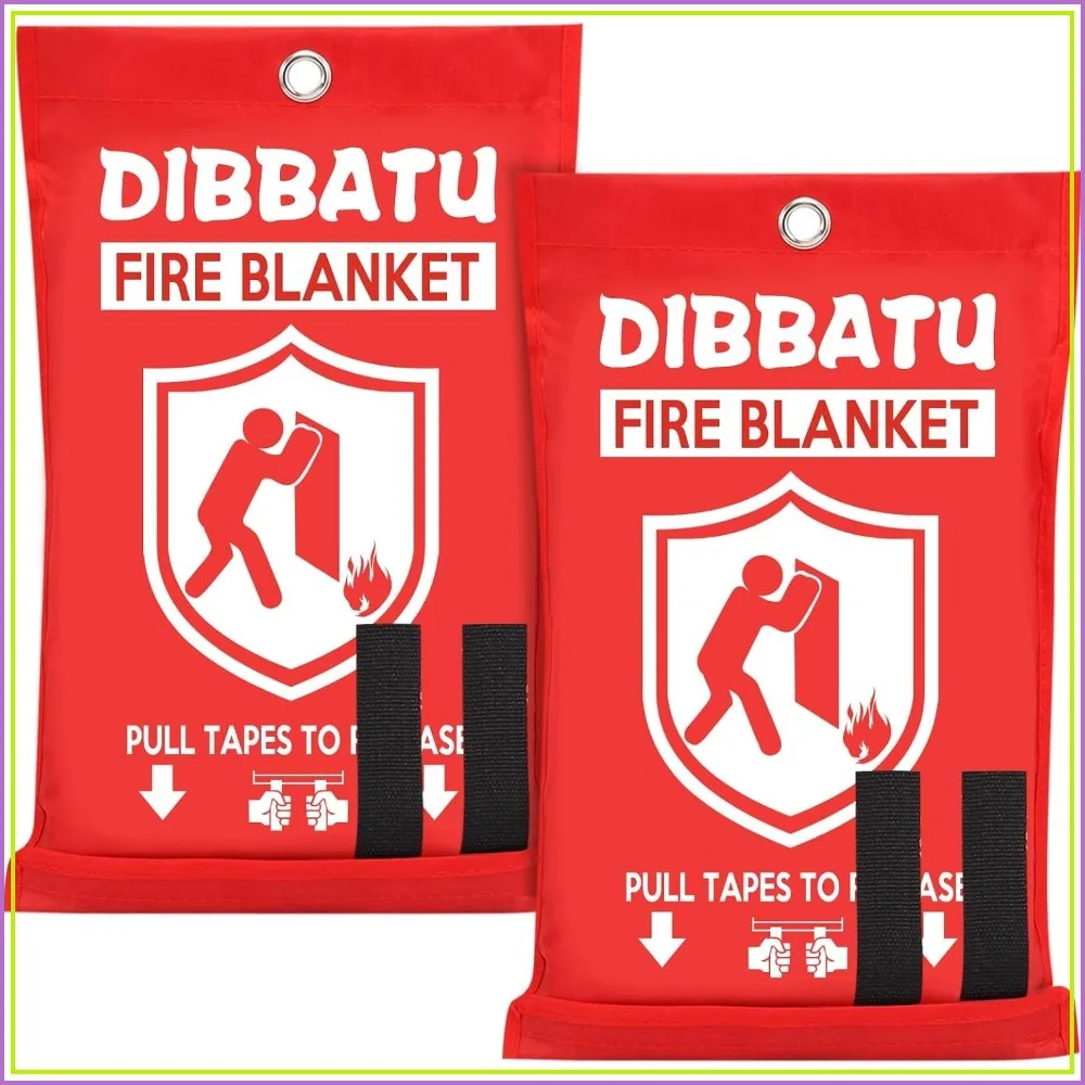 

Fire Blanket for Home Kitchen Emergency, 40x40in Fiberglass Fireproof Blanket for BBQ Grill Camping