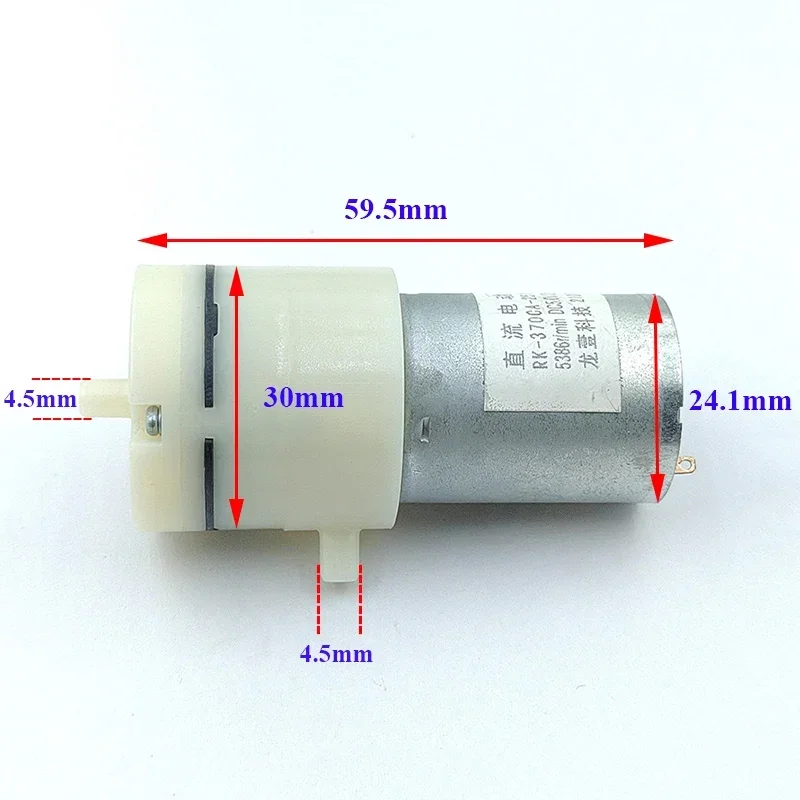 DC 3.7V 5V 6V -60Kpa~120Kpa Small Mini 370 Motor Vacuum Air Pump Micro 30mm Negative Pressure Suction Pump DIY Monitor Aquarium