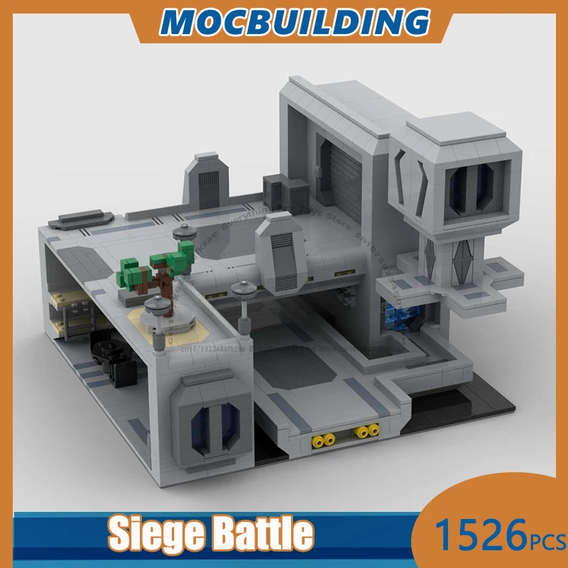 MOC Building Blocks Siege Battle Display Model Space Architecture DIY Assemble Bricks Collection Creative Toys Gifts 1526PCS