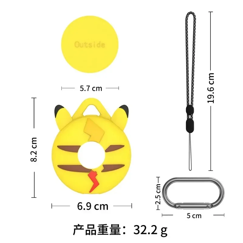 Pokemon Pikachu Silicone Protective Case for Pokemon GO Plus + Anime Shockproof Shell Cover with Rope for Poke Mon Go Plus Gift view 6