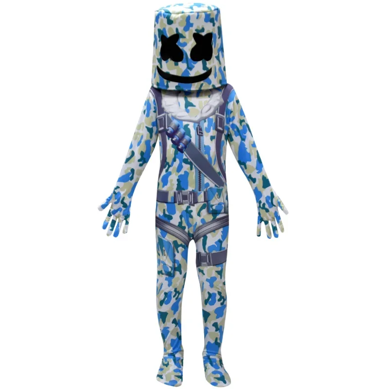 2025 NewKids Popular DJ Cosplay Halloween Costume with Mask Boys Girls Jumpsuit Carnival Party Electric Syl AA