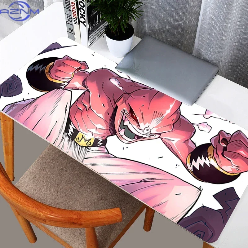 Anime Pink Demon Villain Mouse Pad, Rubber Anti-slip Gaming Mouse Pad, Purple Lightning Burst Comic Print Desk Mat with Smooth S