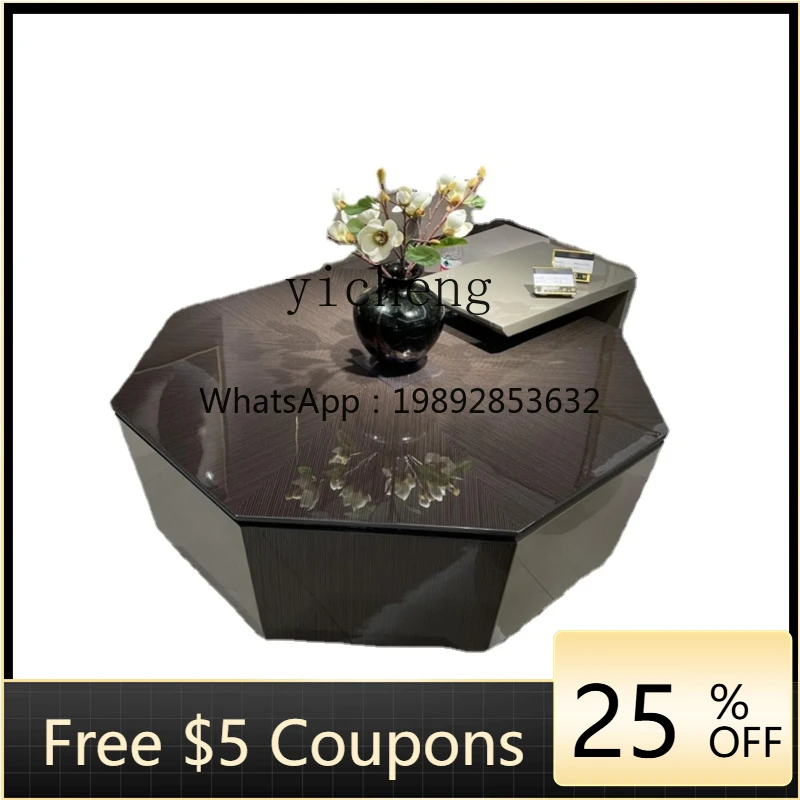 

ZZk Light Luxury Coffee Table Simple Post-Modern Living Room Furniture Suite Villa Luxury Large Apartment Coffee Table