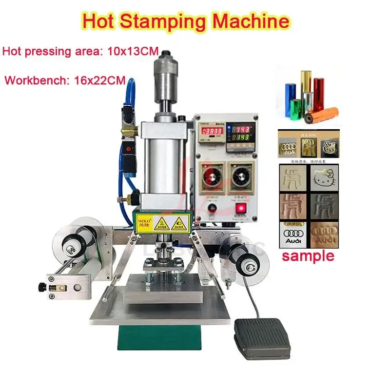 

Bronzing Machine Hot Stamping Machine pneumatic Embossing Machine with Hot Stamping Foil gilded paper HS foil for PVC Leather