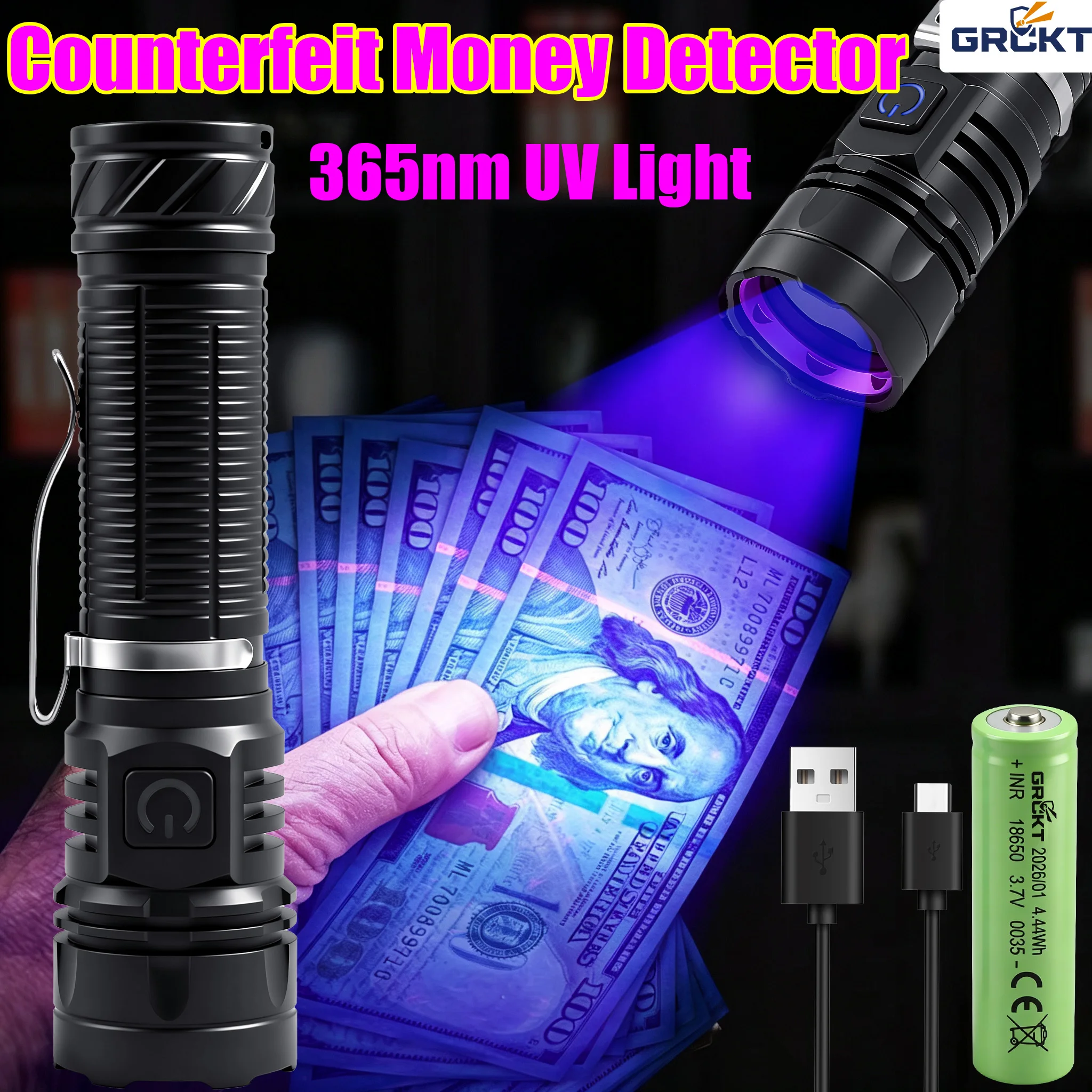 Uv Led Lamp Nail - Мини-УФ-фонарик 365 нм для обнаружения пятен