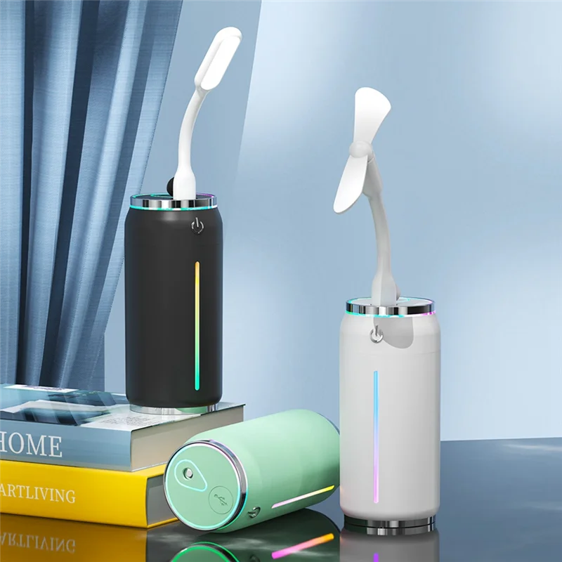Umidificador criativo umidificação pequeno ventilador instrumento hidratante desktop óleo essencial máquina de aromaterapia 220ml c