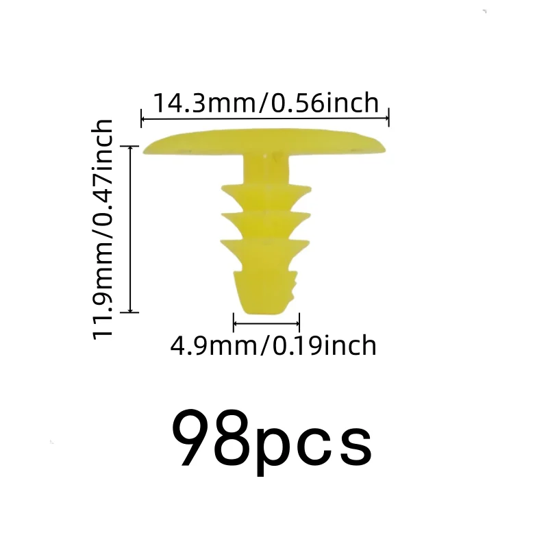 98 pcs Door Seal Retainers Durable UV Resistant, designed for Vehicle Windproof Strips, Easy One-Step Install