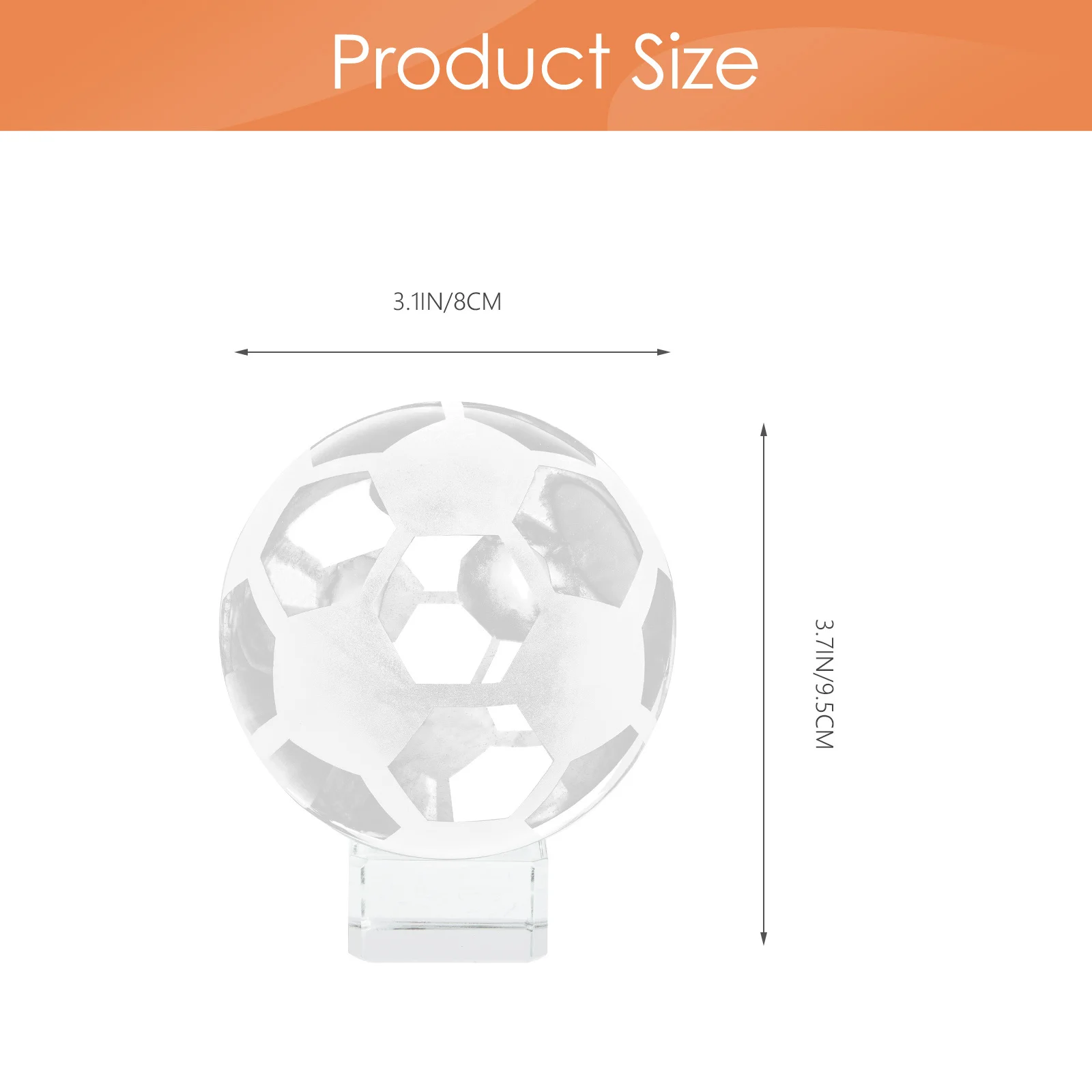 Crystal Soccer Ball For Decoration Transparent Football Ornament Birthday Party Kids Gift Home Office Decor Trophy