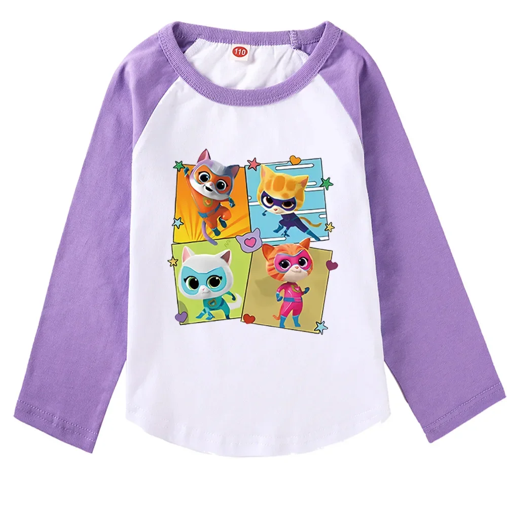 Kawaii Like Superkitties T Shirt Kids Graphic Cartoon Super Cat Clothes Baby Girls Funny T-shirt Toddler Boys Long Sleeve Tops