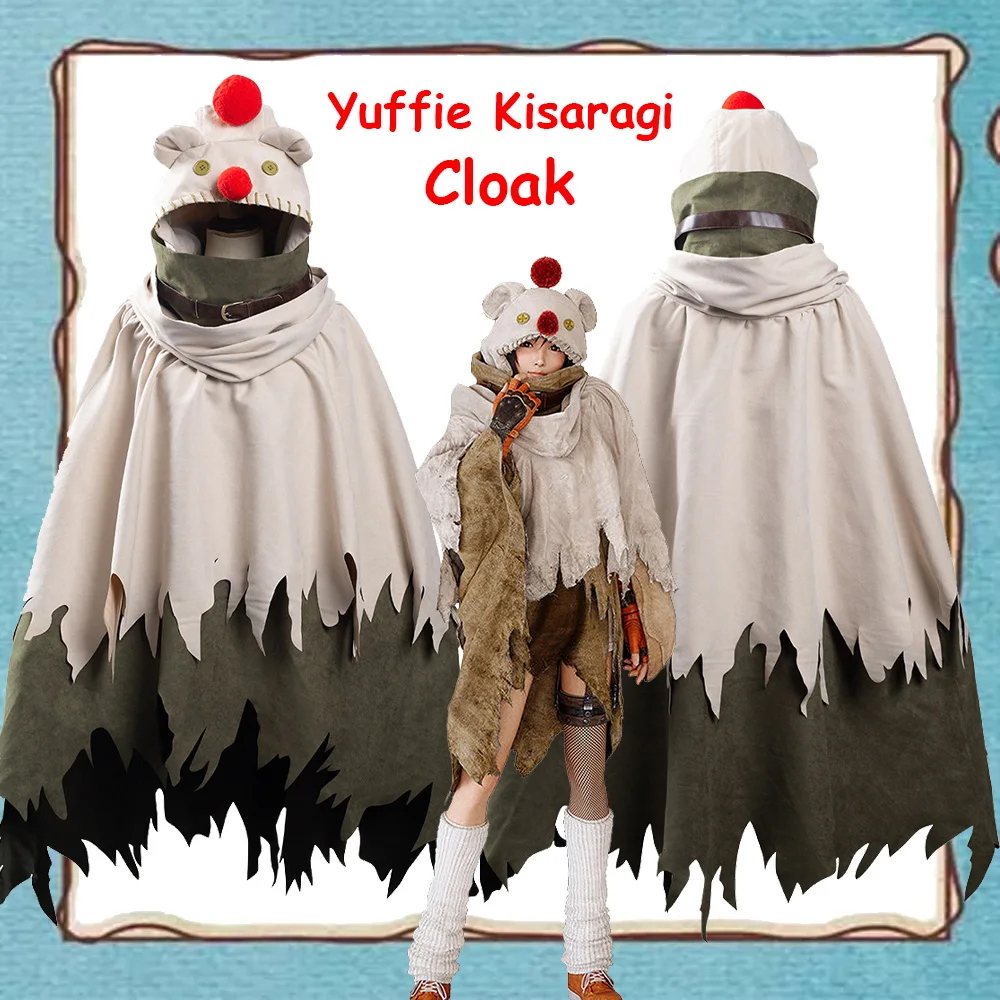 Yuffie Kisaragi Cosplay Cloak Hat FF7 Costume Anime Game Final Cosplay Fantasy VII Roleplay Women Clothing Halloween Party Suits