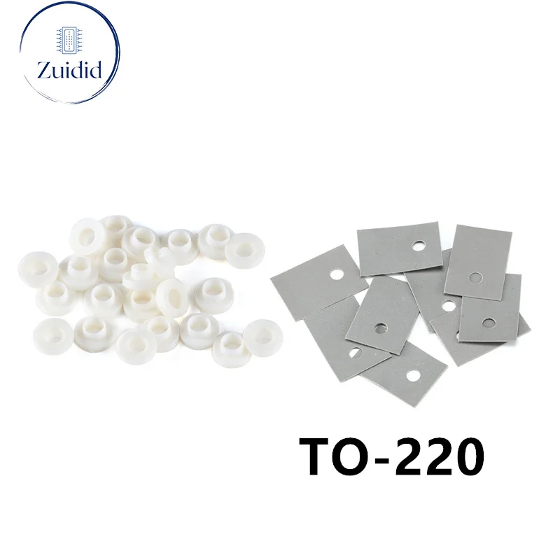 200pcs/lot TO-220 Transistor Plastic Washer Insulation Washer +TO220 Isolated Silicone Pad Sheet Strip Heat Sink Insulation Film