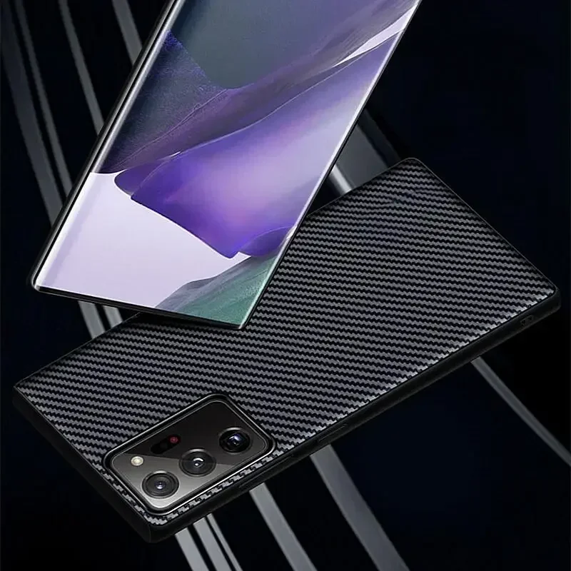 S24 S25 Ultra Carbon Fiber Case For Samsung Galaxy S25 Edge S24 S23 S22 S21 S20 FE Note 20 Ultra 10 S10 Plus Silicone Case Cover