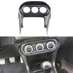 For Mitsubishi Lancer 2008-2016 Carbon Black Interior Air Conditioner Switch Button Cover Decor Trim Car Accessories 1pcs