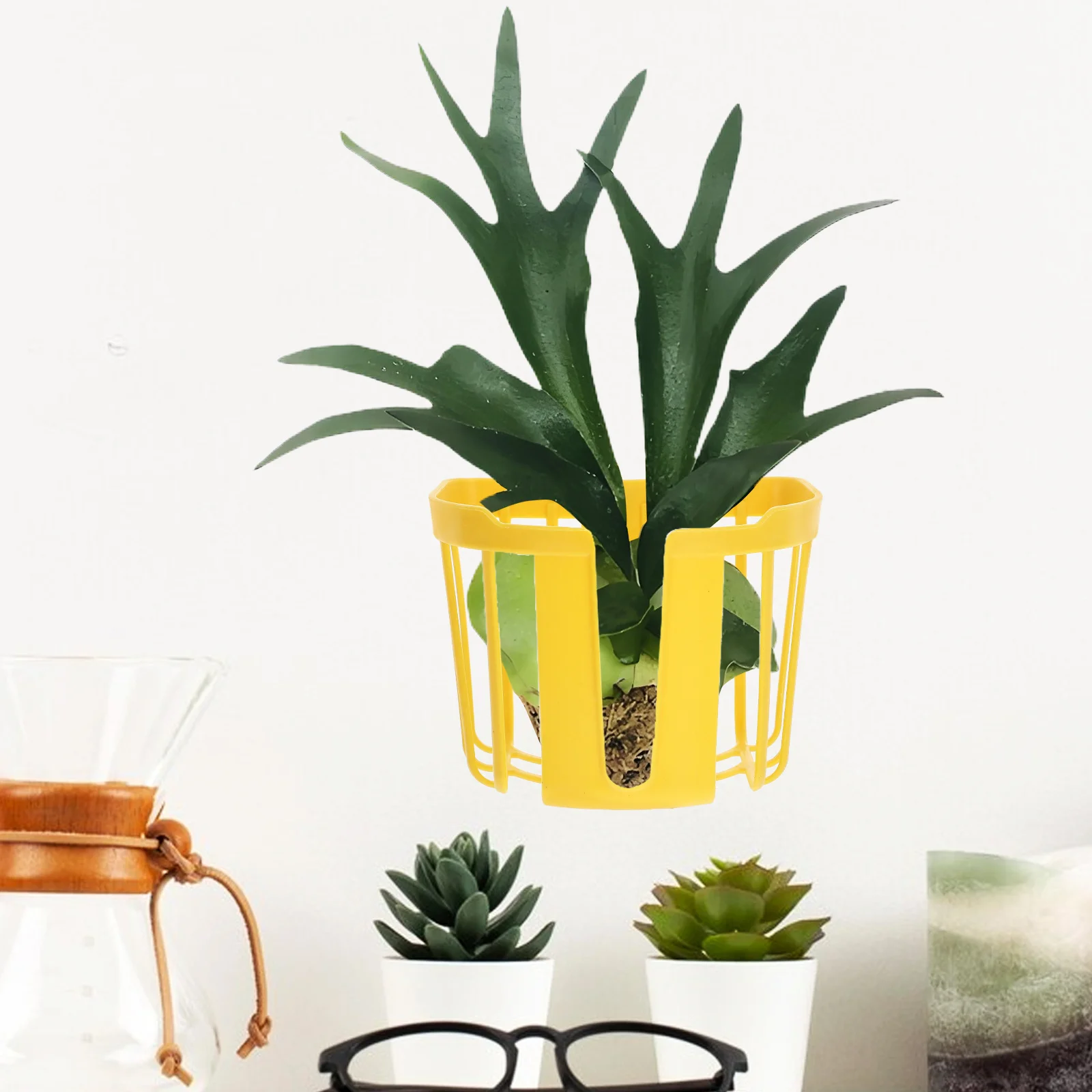 

8pcs : Wall Mounted Planters For Balcony Garden Indoor Outdoor Space Saving Hanging Flower Pots Baskets Railing Plant Containers