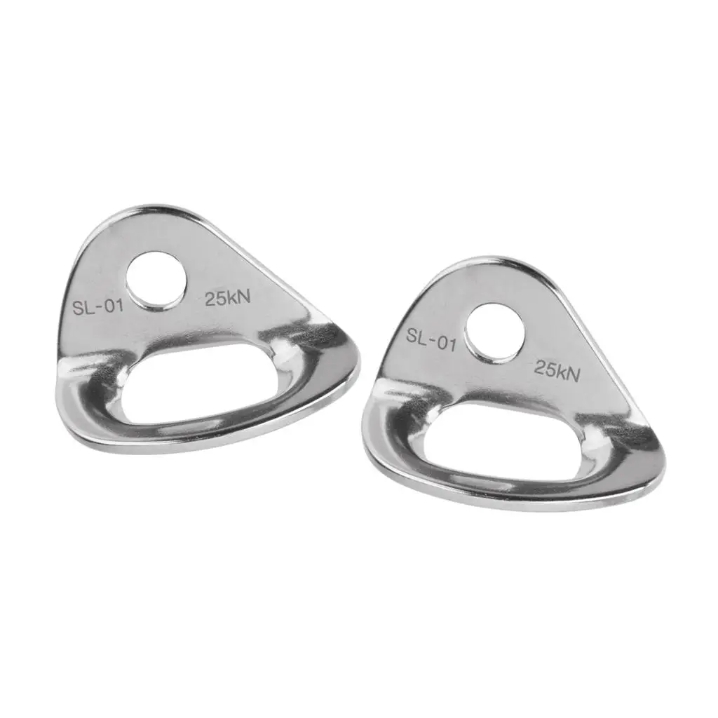 2x 25KN bergbeklimmen rotsklimuitrusting hangerplaat roestvrij staal