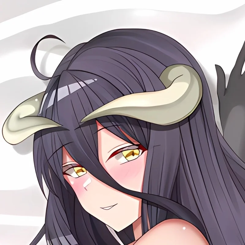 Dakimakura Anime Pillow cover Albedo Double-sided Print Of Life-size Body Pillowcase Gifts